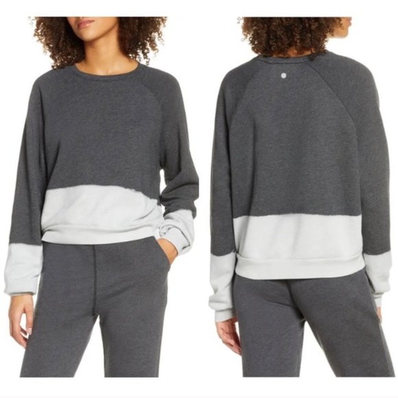 Zella Dip Dyed Sweatshirt Grey Forged size XL NWT - Picture 1 of 9